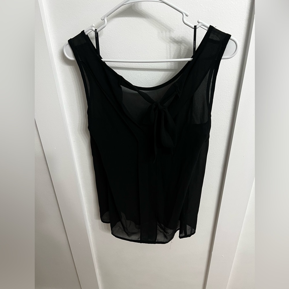 Sheer black tank top